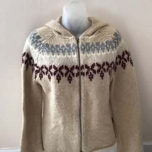 Vintage Abercrombie lambswool hooded cardigan